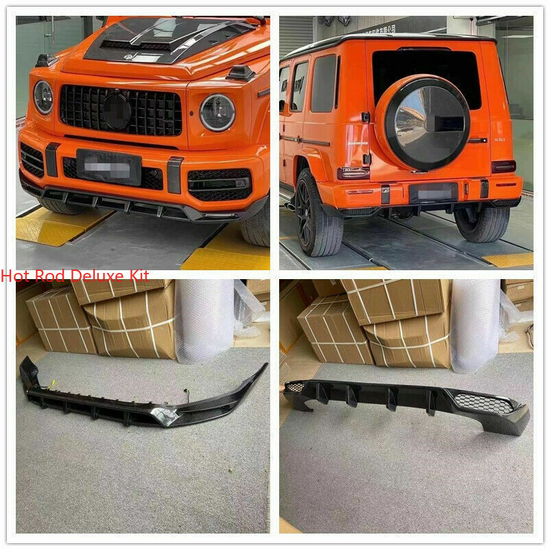 Carbon Fiber Front Bumper Lip Rear Diffuser For Mercedes Benz G Class W464 G63