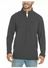 Orvis Men’s French Terry Quarter 1/4 Zip Pullover Shirt Medium Gray 