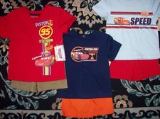 Cars Short Set 2pc Disney Pixar Boys 24 Mos 2T 4Toddler Assorted McQueen New