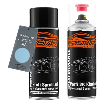 Autolack 2K Spraydosen Set für Chevrolet Daewoo JB1 Joy Blue Metallic