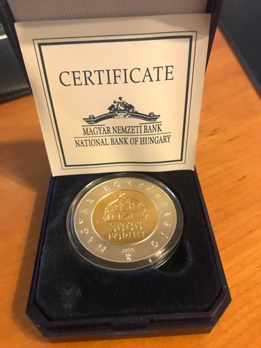 1999 Hungarian Kingdom 3000 Forint Gold Plated Silver Coin
