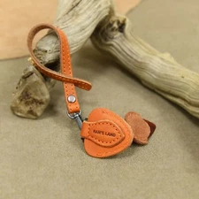 RAM'S LAND Portable Leather Guitar Pick Holder, Guitar Pick Pouch Keychain