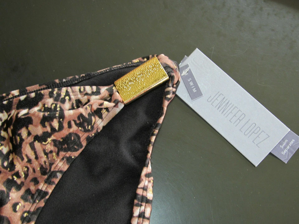 Jennifer Lopez JLO Bikini Parte Inferior Estampado Leopardo Talla 14 Nuevo con Etiquetas Foto 3 de 3