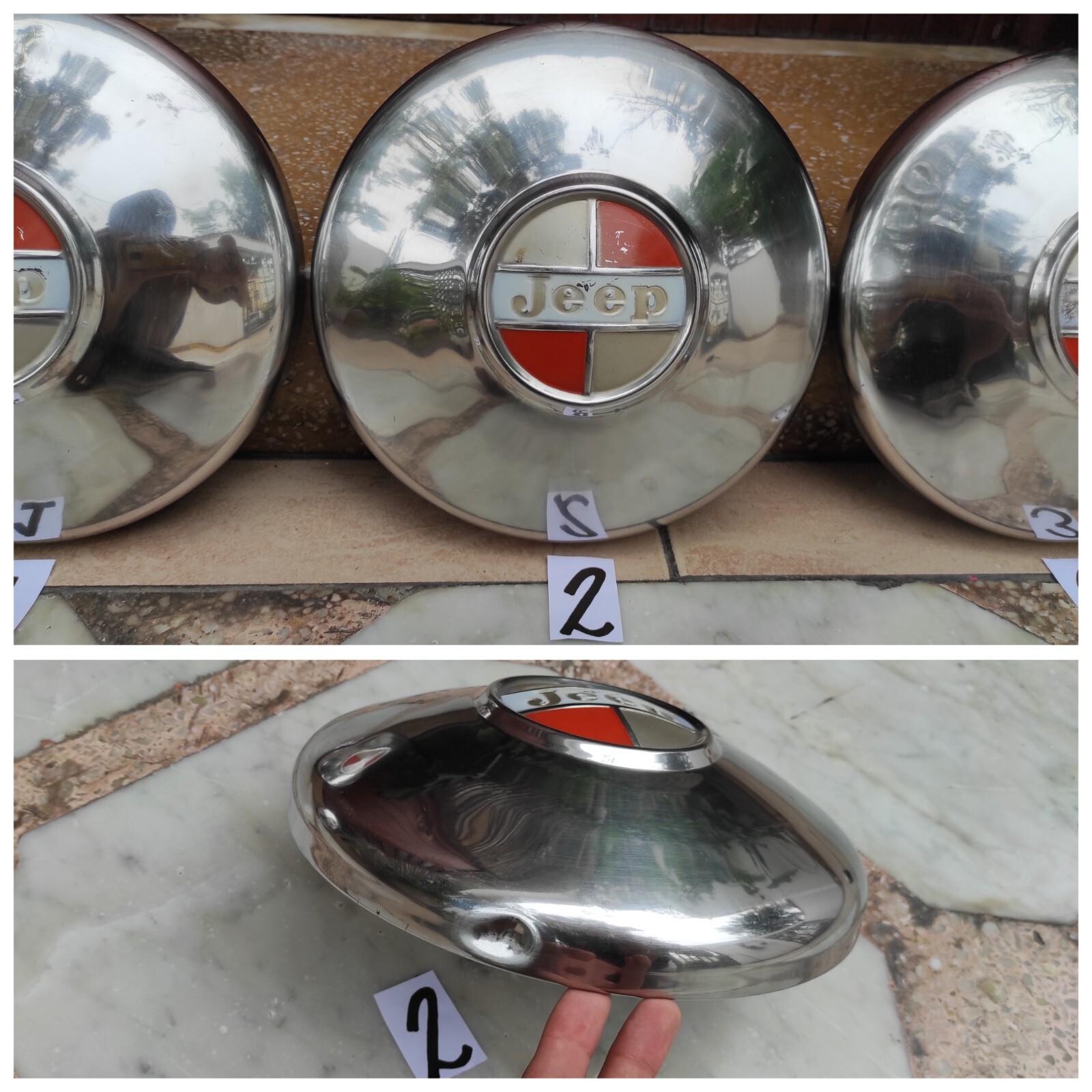 63 71 Jeep Wagoneer Commando Gladiator Jeepster Dog Dish Hub Caps