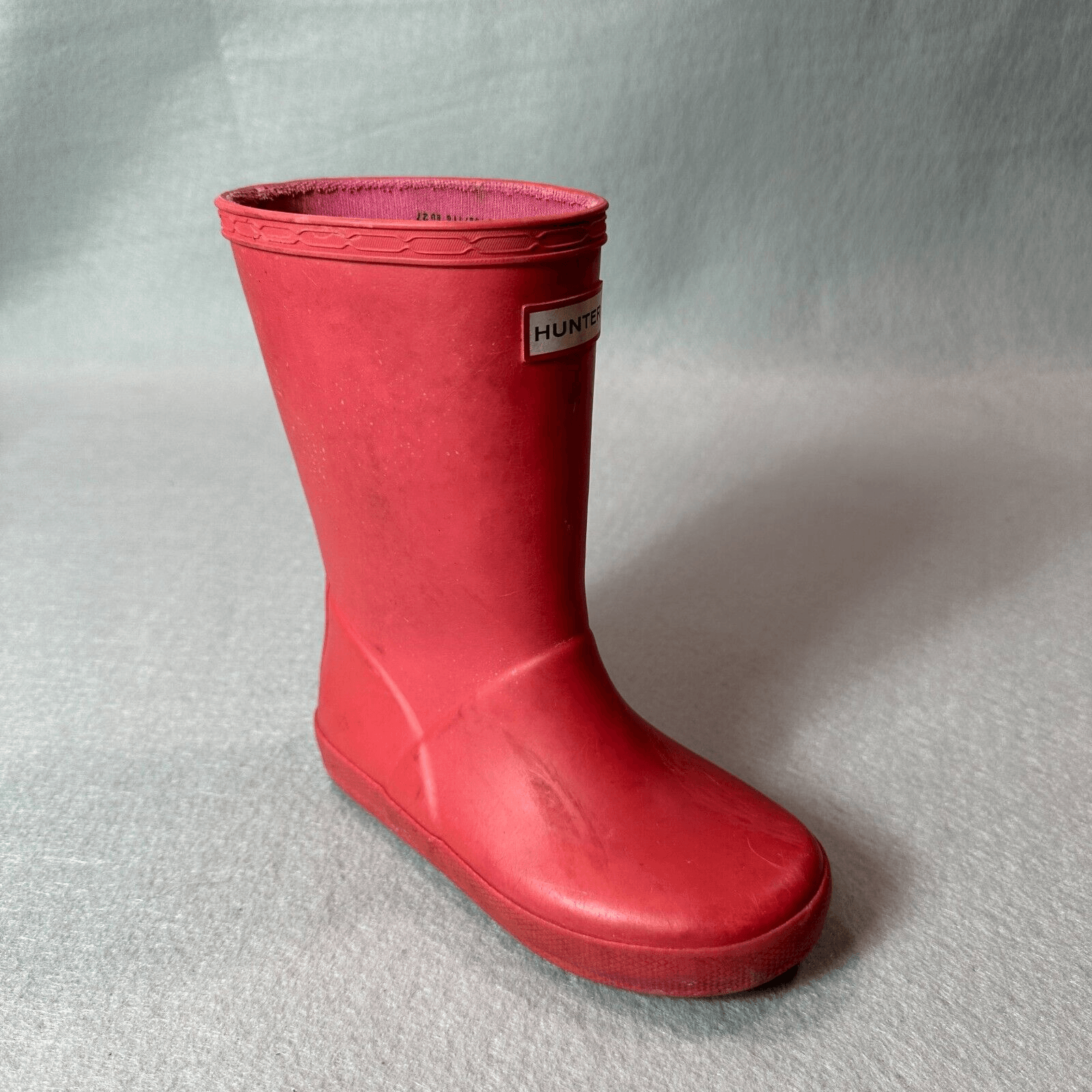 Hunter Rain Boots Girls 9 US 11 Pink Solid Rubber Mid Calf-image