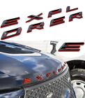 Fits Ford Explorer Sport Hood Letters Gloss Black Red, Fits 20-23 All Models