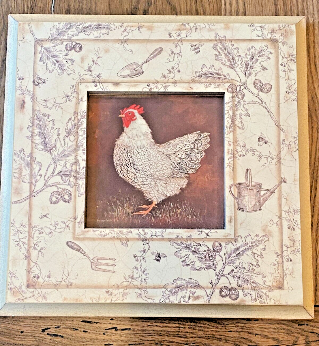 Kathryn White Art in Motion Toile De Jouy IV Framed Chicken Framed