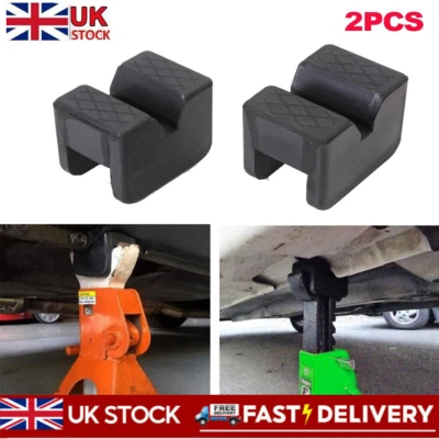 QNGENET 2X Rubber Axle Jack Pad Jacking Stand Pads Adapter Frame Rail Protector Lifting