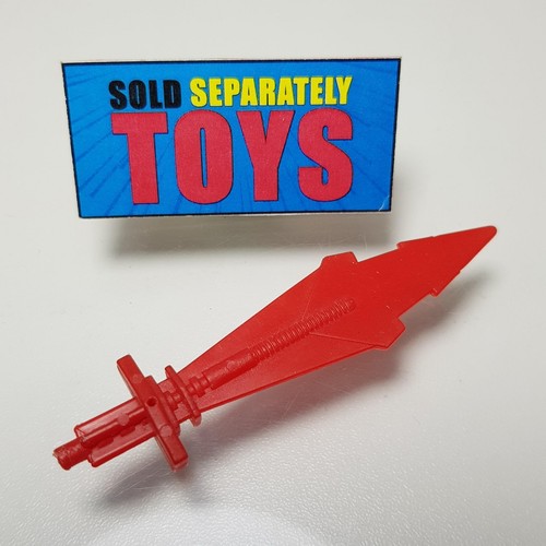 Vtg Transformers G1 Snarl SWORD original Dinobot red weapon accessory part - Picture 3 of 5