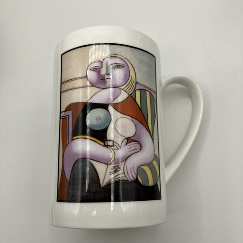 Pablo Picasso Reading Coffee Cup Mug Porcelain De Young Museum Porcelain - Picture 10 of 11