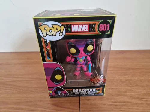 Funko PopMarvel Blacklight Deadpool Special Edition #801