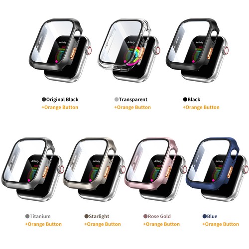 Do Apple Watch Series 10 42/46mm Etui Wbudowane szkło hartowane Ochrona ekranu - Zdjęcie 10 z 24