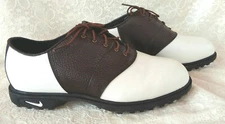 NIB Nike Golf Air Access Mens Size 9 Leather Q-Lok Cleats with Integrated Spikes