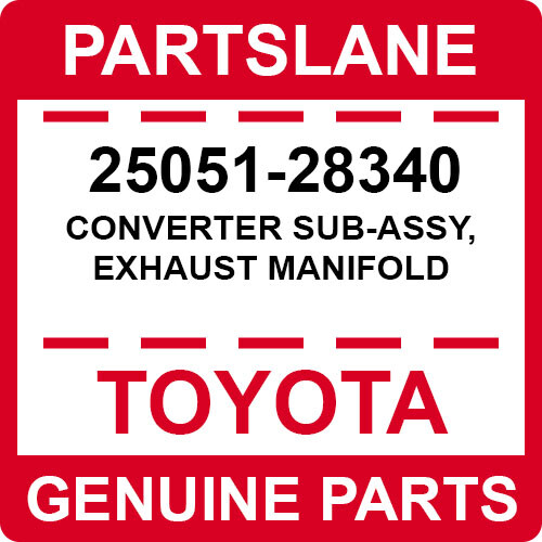 2505128340 Toyota OEM Genuine CONVERTER SUBASSY, EXHAUST MANIFOLD eBay