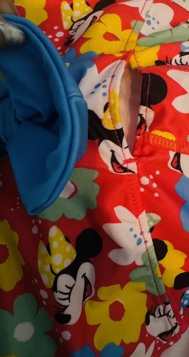 NWT Disney Store Minnie Mouse Adaptive 1pc Swimsuit Girls UPF 50+ Size Large - Picture 8 of 10
