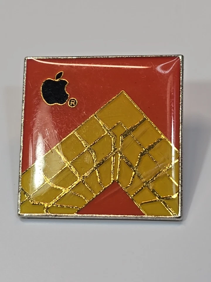 Apple Computer Engineering Department Employee Lapel Pin SCRATCHED SEE PHOTOS  - Image 2 of 4