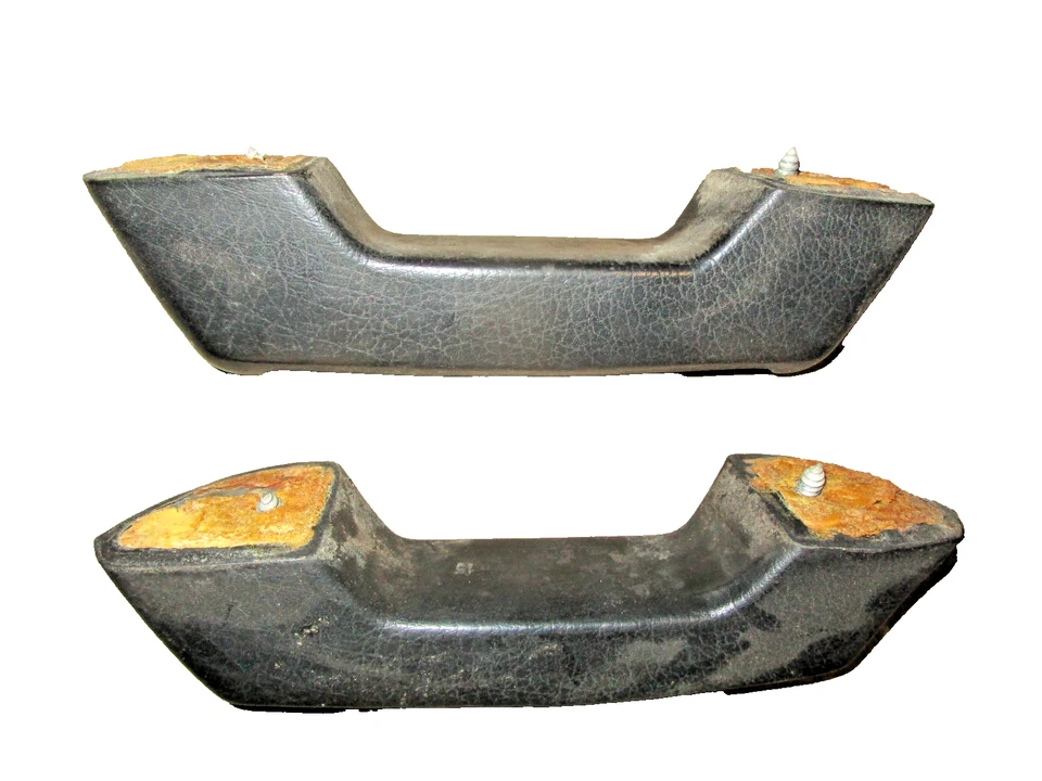 MG MGB Black Arm Rest Door Pull Set Original 1968-1980 #X2A1500 - Image 2 of 2