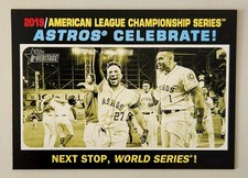 2020 Topps Heritage #201 2019 ALCS Houston Astros Celebrate!