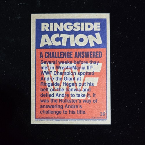 1987 Topps WWF wrestling card Hulk Hogan #36 - Picture 2 of 2