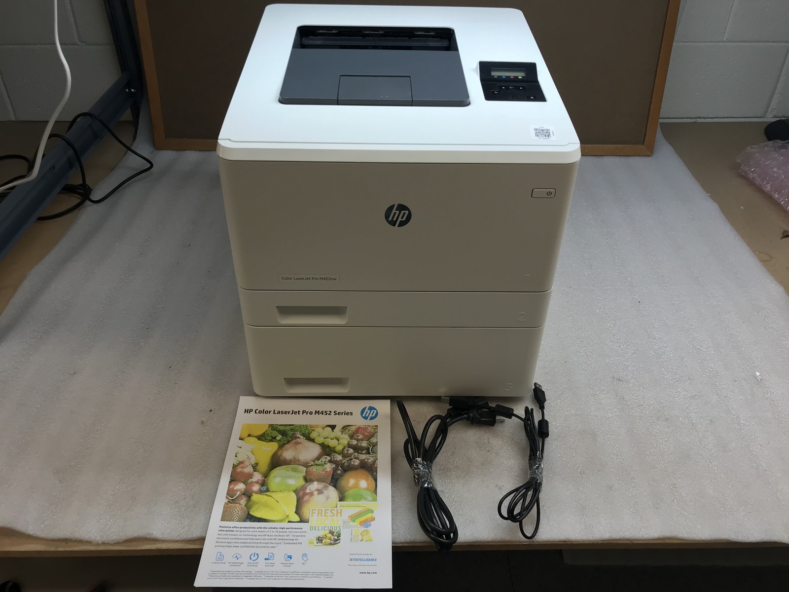 HP LaserJet Pro M452nw Color Printer CF388A w/ Feeder Tray 60K Pg Ct Toner
