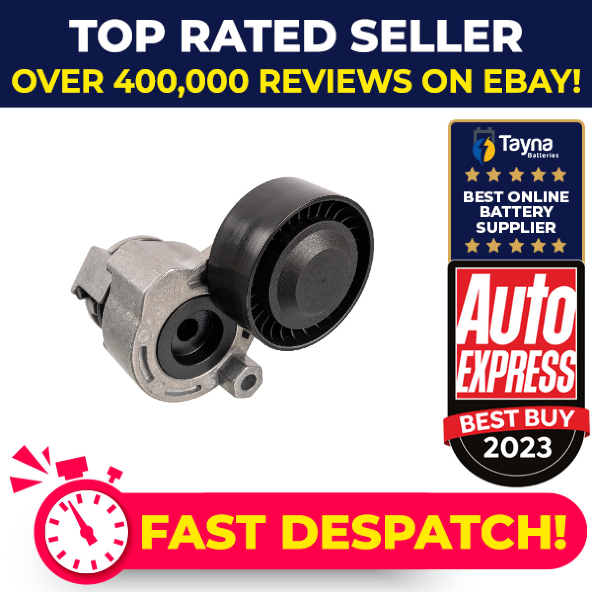 Aux Belt Tensioner fits RENAULT CLIO 1.4 1.6 2.0 1.5D 2004 on Drive V-Ribbed New