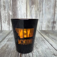 Montana Souvenir Black Gold See Through Shot Glass