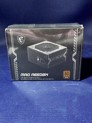 MSI MAG A650BN 650W 80Plus Bronze ATX Gaming Power Supply New Sealed!