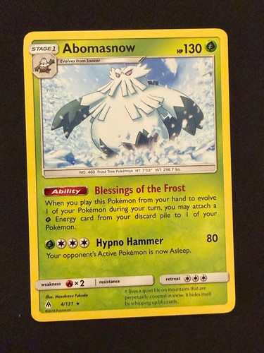 Abomasnow 4/131 Rare Forbidden Light Pokemon Near Mint