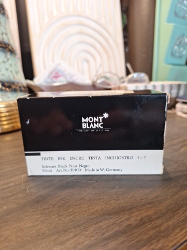Mont Blanc 50ml TINTE INK ENCRE TINTA Glass Inkwell INCHIOSTRO Vintage Germany - Picture 1 of 5