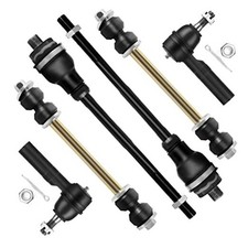 6pcs Suspension Kit Outer Inner Tie Rod Ends Stabilizer Sway Bar Links Fit