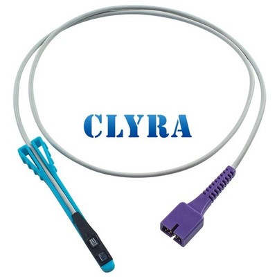 Compatible Nellcor 9Pin for Short SpO2 Sensor Veterinary Rectal Sensor 1M
