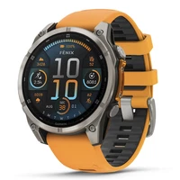 Garmin Fenix 8 Sapphire Titanium Multisport GPS Watch 47mm - Spark Orange