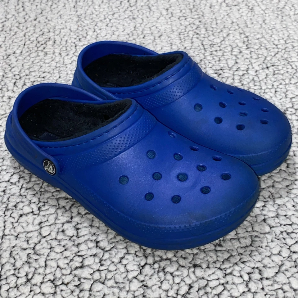 Zapatos Crocs Niños Talla J4 Azul Imitación Piel Forrados Difusos Zuecos Niños 4 Zapatos Foto 3 de 4
