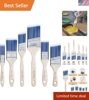 Bates 6-Piece Paint Brush Set: Pro Quality for Walls, Stains & Furniture