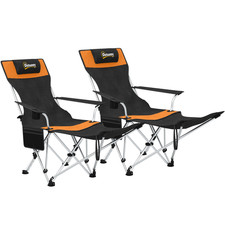Silla Reclinable Camping Naranja/Negro 60…