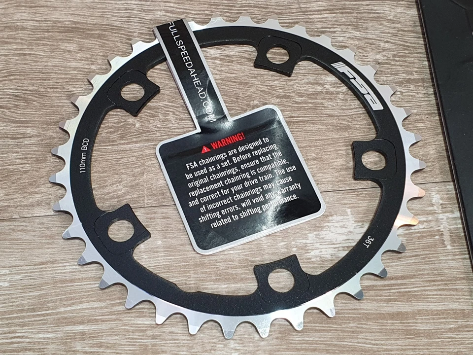 36t FSA 5 Arm Black Chainring 110 BCD - Image 2 of 4