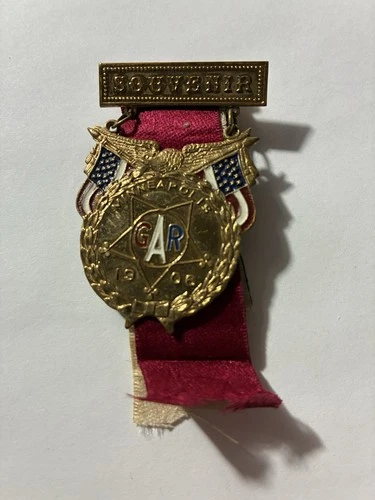 1906 MINNEAPOLIS GAR BADGE GRAND ARMY OF THE REPUBLIC CIVIL WAR VETERAN