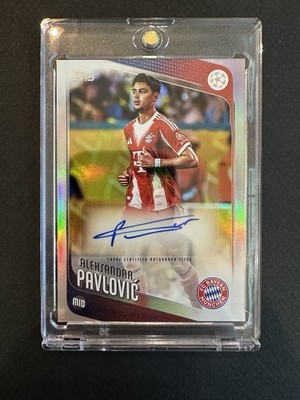 2025-26 Topps アレクサンダル・パヴロヴィッチ　サインシリアル10 2025-26 Topps UEFA Autograph Aleksandar Pavlović Bayern Munich #BA