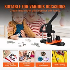 Button Maker Machine, 0.98 inch/ 25mm Pin Maker with 500pcs Button Parts, Button
