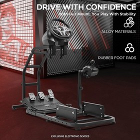 Supllueer Adjustable Racing Simulator Cockpit Stand Fits Logitech G920 G29 G923