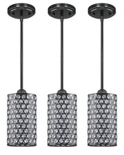 3 Pack 1 Light Hanging Kitchen Island Crystal Pendant Lighting Modern Concise...