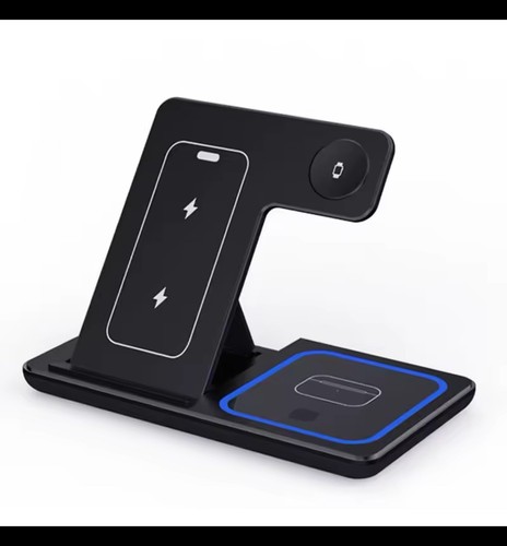 3-in-1 Fast Wireless Charging Dock for iPhone, Apple Watch & AirPods - 30W - Picture 2 of 6