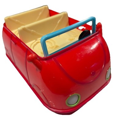 Peppa Pig Talking Moving Red Car Toy Seats Move Up & Down - Working Runs Great