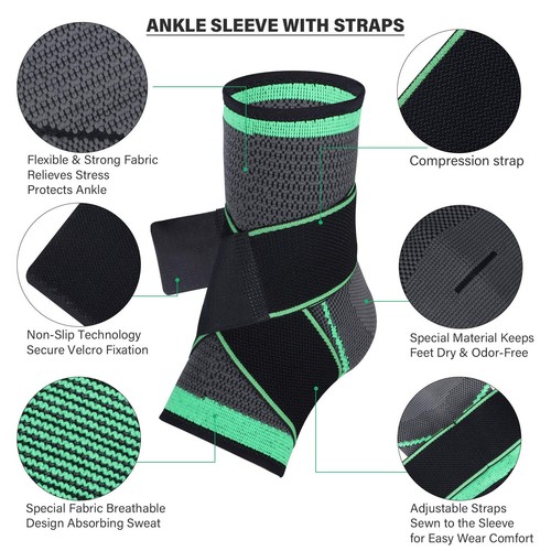Ankle Support Brace, Adjustable Compression Ankle Support, for Men Women Achi... - Picture 3 of 6