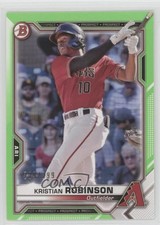 2021 Bowman Prospects Neon Green Border 209/399 Kristian Robinson #BP-136 0jv9