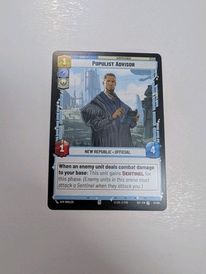 Star Wars: Unlimited - Populist Advisor - Secrets of Power NM/M Condition
