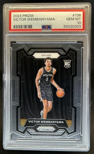 2023-24 Panini Prizm Victor Wembanyama RC Rookie #136 Spurs PSA 10 GEM MINT