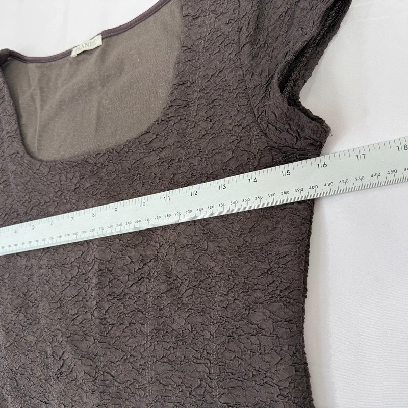 Planet Women Brown Textured Top Size XS image 6