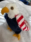 SOAR Patriotic Eagle USA BEANIE BABY Rare 2001 2002 Tag Error Vintage New w Tags
