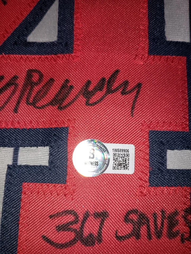 Camiseta personalizada firmada por Jeff Reardon Minnesota Twins 87 WSC 4X ALL STAR Beckett BAS Foto 4 de 4